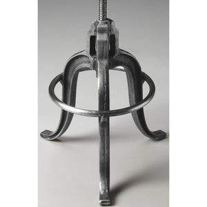 Glossy Iron Revolving Bar Stool