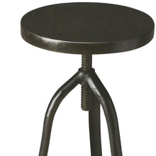 Load image into Gallery viewer, Black Iron Revolving Round Stool