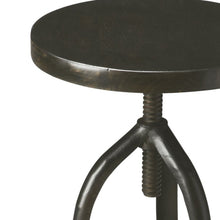 Load image into Gallery viewer, Black Iron Revolving Round Stool