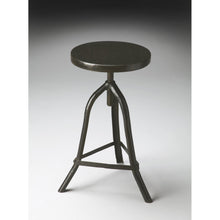 Load image into Gallery viewer, Black Iron Revolving Round Stool