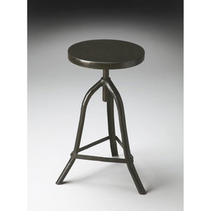 Black Iron Revolving Round Stool