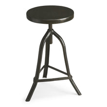 Load image into Gallery viewer, Black Iron Revolving Round Stool