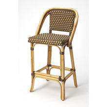 Load image into Gallery viewer, Brown and Beige Rattan Bar Stool