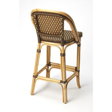 Load image into Gallery viewer, Brown and Beige Rattan Bar Stool