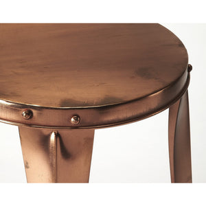 Rustic Copper Backless Bar Stool