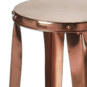 Rustic Copper Backless Bar Stool