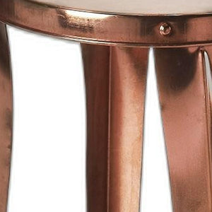 Rustic Copper Backless Bar Stool