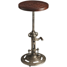 Load image into Gallery viewer, Antique Wood and Metal Bar Stool