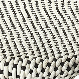 Black and White Rattan Counter Stool