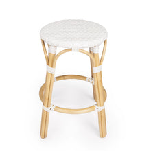 Load image into Gallery viewer, White Rattan Counter Stool