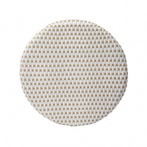 Beige and White Rattan Counter Stool