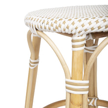 Load image into Gallery viewer, Beige and White Rattan Counter Stool