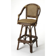 Load image into Gallery viewer, Dark Brown Rattan Bar Stool