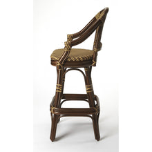 Load image into Gallery viewer, Dark Brown Rattan Bar Stool