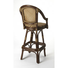 Load image into Gallery viewer, Dark Brown Rattan Bar Stool
