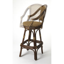 Load image into Gallery viewer, Dark Brown Rattan Bar Stool