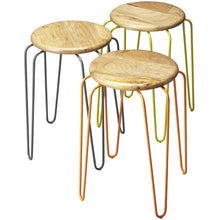 Load image into Gallery viewer, Stackable Iron Colored Stools