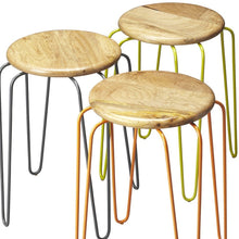 Load image into Gallery viewer, Stackable Iron Colored Stools