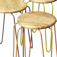 Load image into Gallery viewer, Stackable Iron Colored Stools