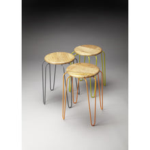Load image into Gallery viewer, Stackable Iron Colored Stools