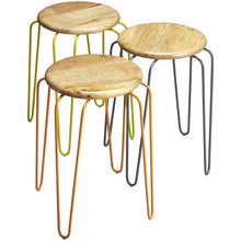 Load image into Gallery viewer, Stackable Iron Colored Stools