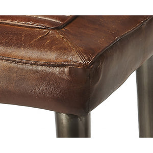 Brown Leather Bar Stool