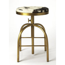 Load image into Gallery viewer, Hair on Hide Leather Bar Stool
