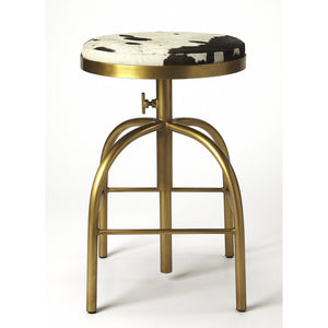 Hair on Hide Leather Bar Stool