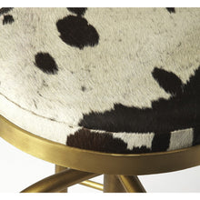 Load image into Gallery viewer, Hair on Hide Leather Bar Stool
