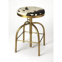 Load image into Gallery viewer, Hair on Hide Leather Bar Stool