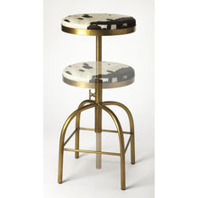 Load image into Gallery viewer, Hair on Hide Leather Bar Stool