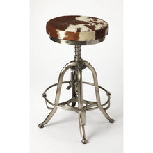 Load image into Gallery viewer, Hair on Hide Iron Bar Stool