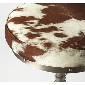 Hair on Hide Iron Bar Stool
