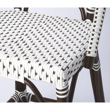 Load image into Gallery viewer, White and Chocolate Rattan Counter Stool