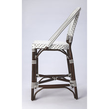 Load image into Gallery viewer, White and Chocolate Rattan Counter Stool