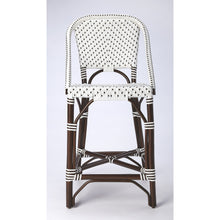 Load image into Gallery viewer, White and Chocolate Rattan Counter Stool