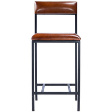 Load image into Gallery viewer, Classic Leather and Metal Counter Stool