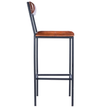 Load image into Gallery viewer, Classic Leather and Metal Bar Stool