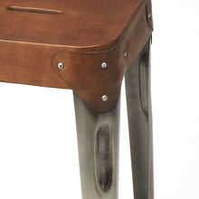 Load image into Gallery viewer, Brown Leather Counter Stool