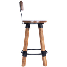 Load image into Gallery viewer, Sturdy Wood and Metal Counter Stool