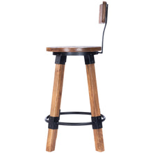 Load image into Gallery viewer, Sturdy Wood and Metal Counter Stool