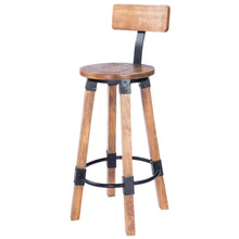 Load image into Gallery viewer, Sturdy Wood and Metal Bar Stool