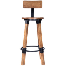 Load image into Gallery viewer, Sturdy Wood and Metal Bar Stool