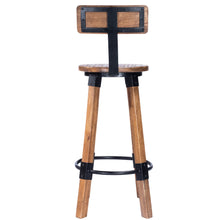 Load image into Gallery viewer, Sturdy Wood and Metal Bar Stool