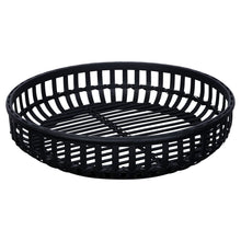 Load image into Gallery viewer, Black Round Rattan Decorative Tray