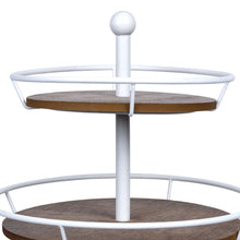 Load image into Gallery viewer, Three Tiered Metal and Wood Decorative Stand