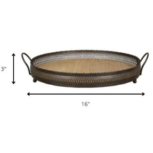 Load image into Gallery viewer, Antique Black Rimmed Decorative Tray