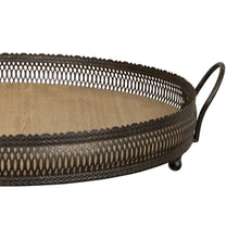 Load image into Gallery viewer, Antique Black Rimmed Decorative Tray