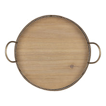 Load image into Gallery viewer, Antique Gold Rimmed Decorative Tray