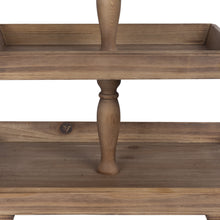 Load image into Gallery viewer, Two Tiered Wooden Serving Stand